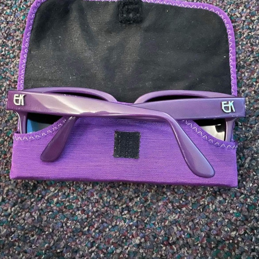 Emmanuelle Khanh vintage oversize violet sunglasses